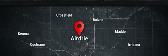 Airdrie and surrounding service area map